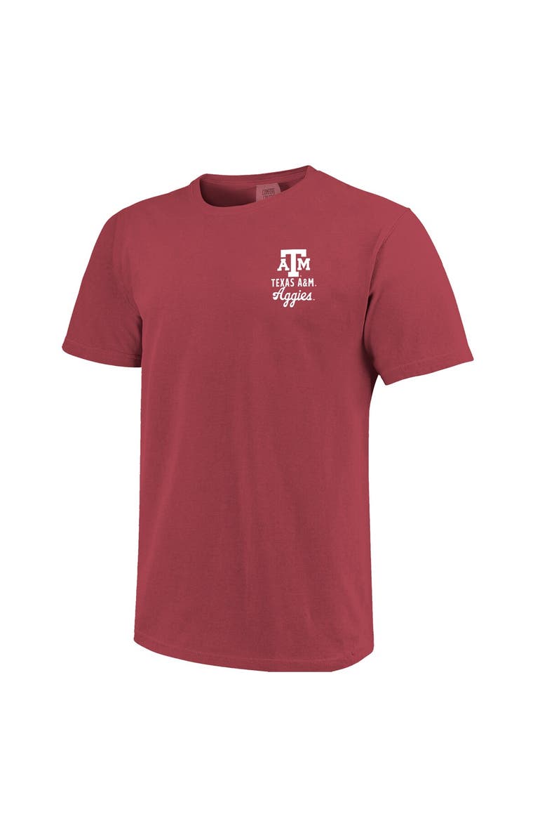 IMAGE ONE Men's Maroon Texas A&M Aggies Comfort Colors Mascot Overlay T-Shirt, Alternate, color,