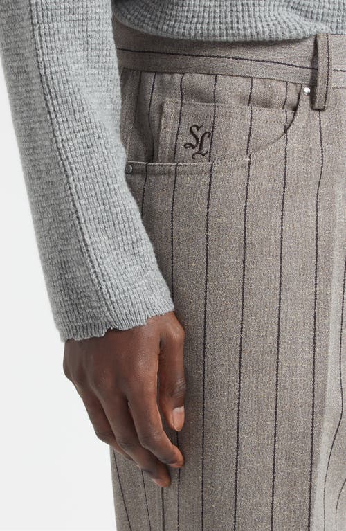 Second / Layer Second Layer Valluco Pinstripe Wool Pants In Gray