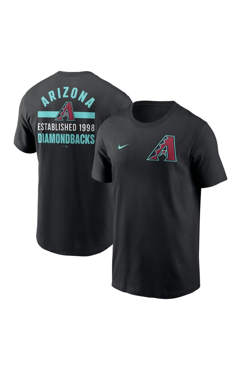 Nike Men's Nike Black Arizona Diamondbacks 2-Hit T-Shirt, Main, color, Black