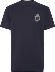BILLIONAIRE Embroidered Round Neck T-Shirt Crest Men