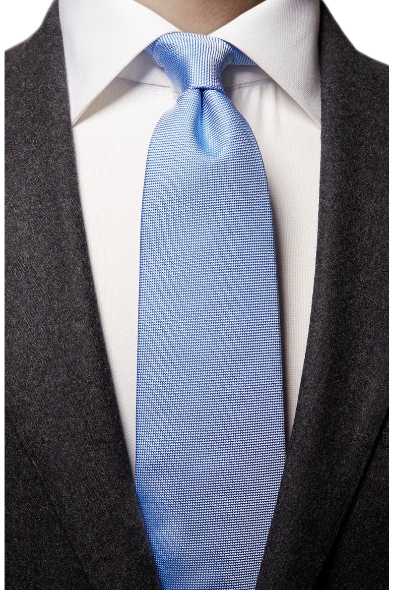 Solid Silk Tie, Alternate, color, BLUE