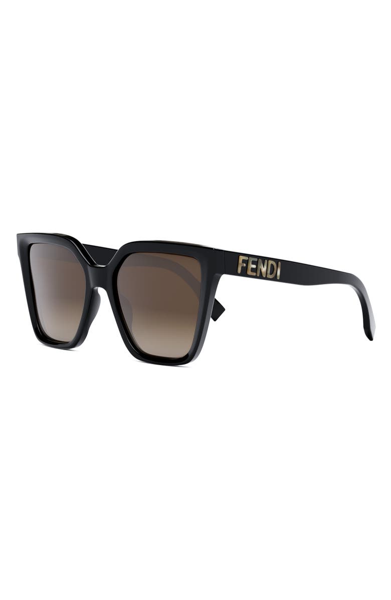 Fendi 'Fendi Lettering 55mm Geometric Sunglasses, Alternate, color,