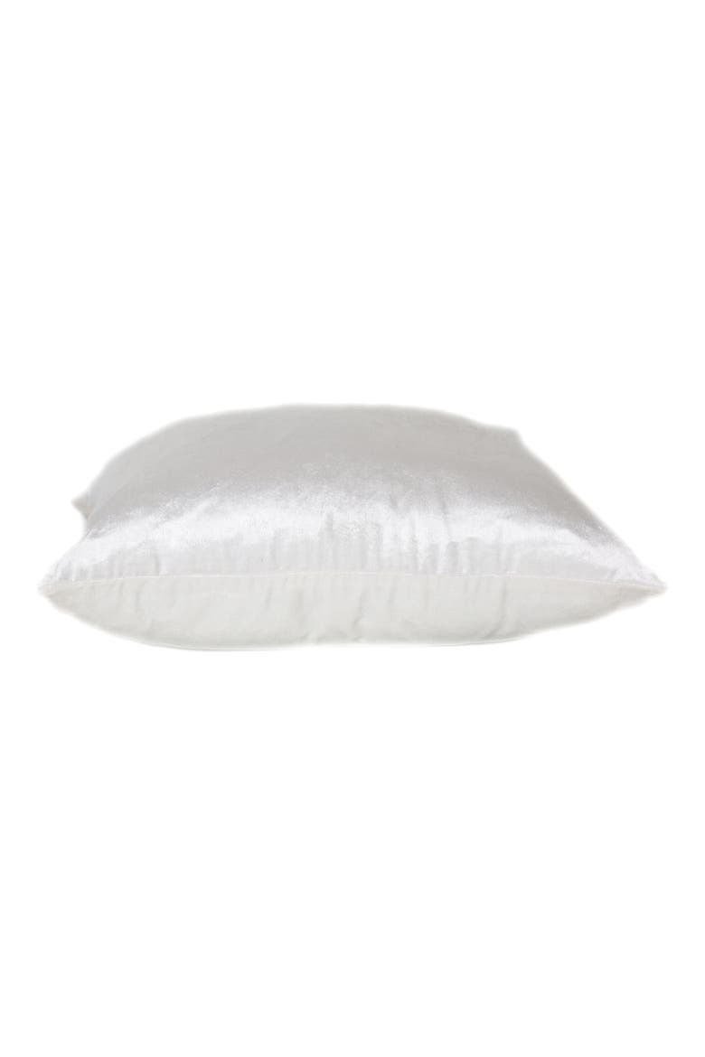Velvet Throw Pillow, Alternate, color, WHITE
