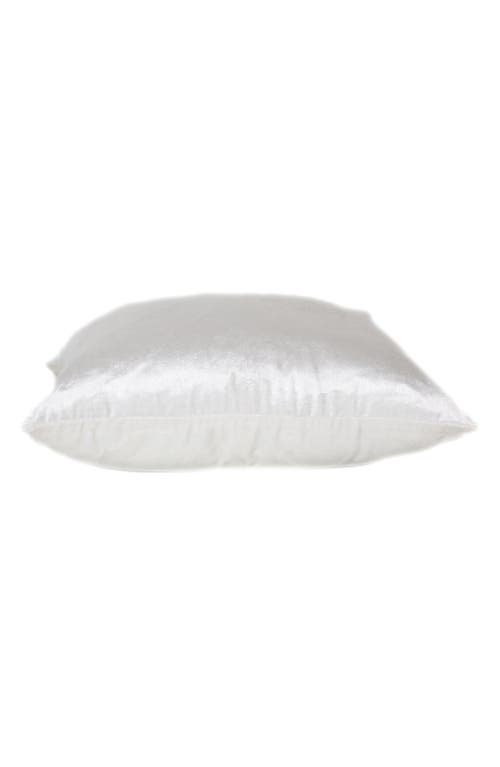 Parkland Collection Velvet Throw Pillow In White