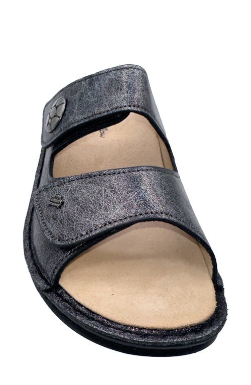 Finn Comfort Moorea Slide Sandal In Platinum Rainbow