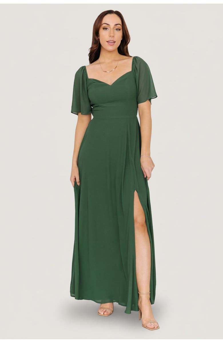 Baltic Børn Sierra Sweetheart Maxi Dress, Main, color, Evergreen
