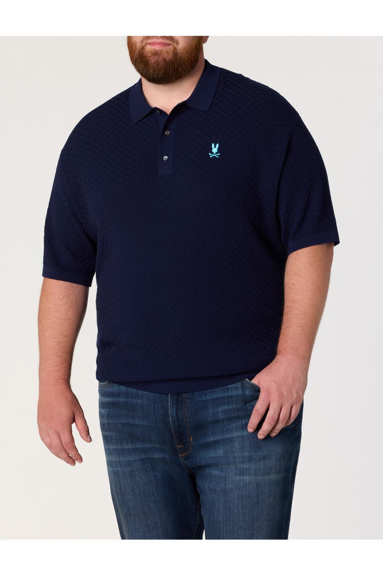 Big & Tall Jace Knit Polo Shirt, Alternate, color, NAVY