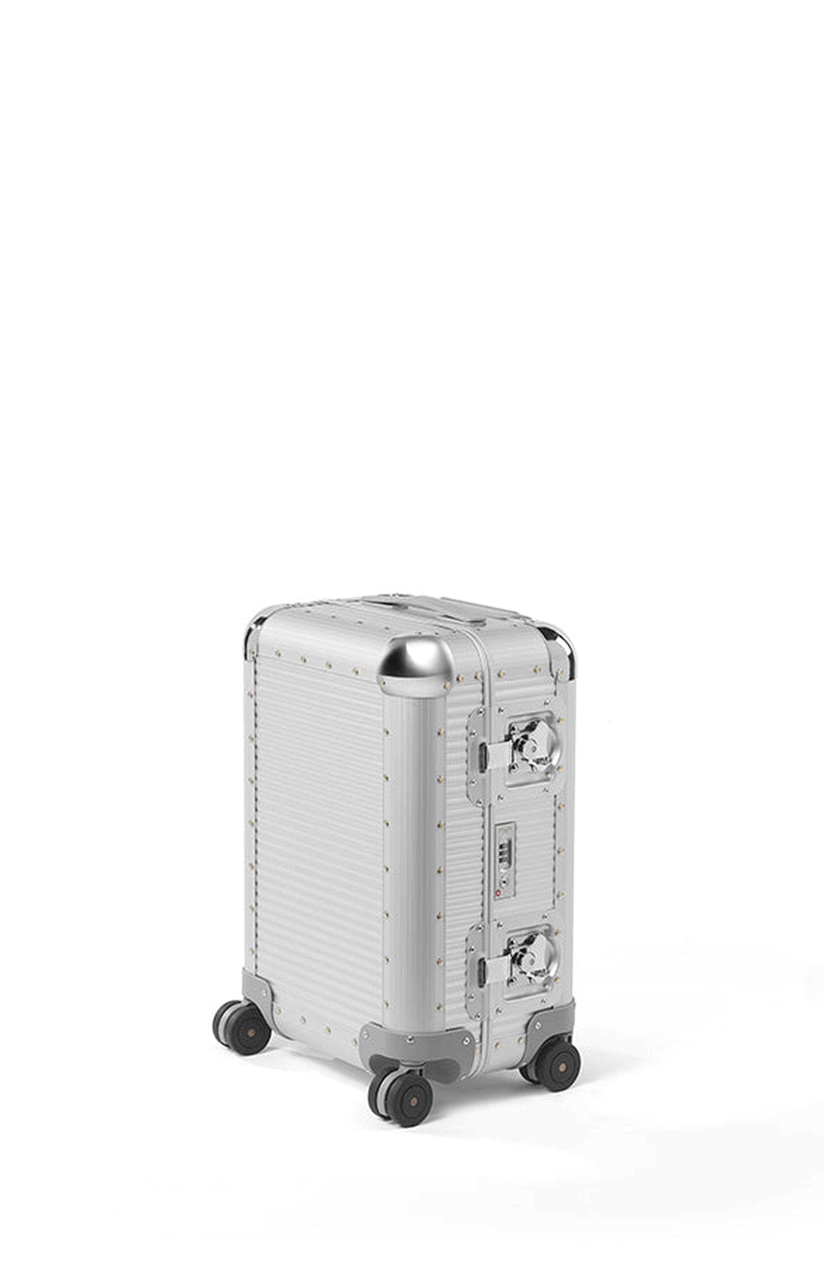 FPM - Fabbrica Pelletterie Milano - US Bank S Spinner 53 Suitcase, Main, color, Moonlight Silver