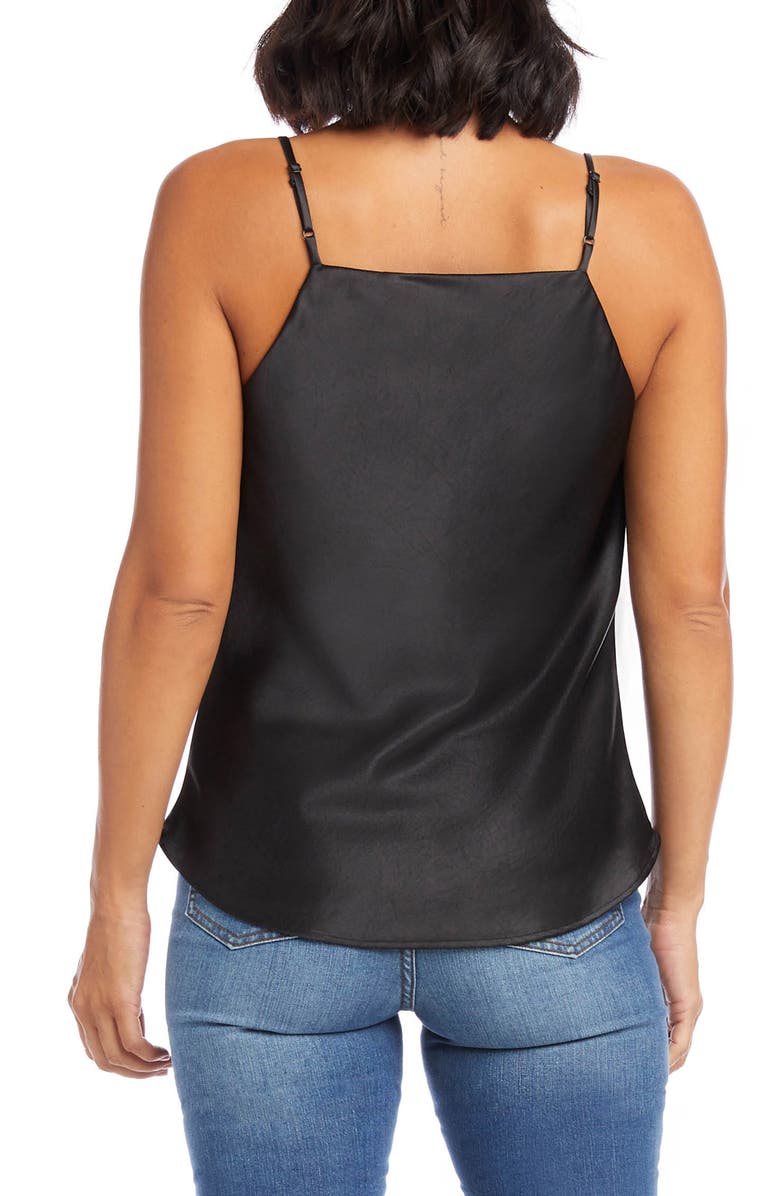 Karen Kane Draped Satin Camisole, Alternate, color,