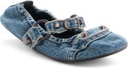 Balenciaga City Denim Mary Jane Flat