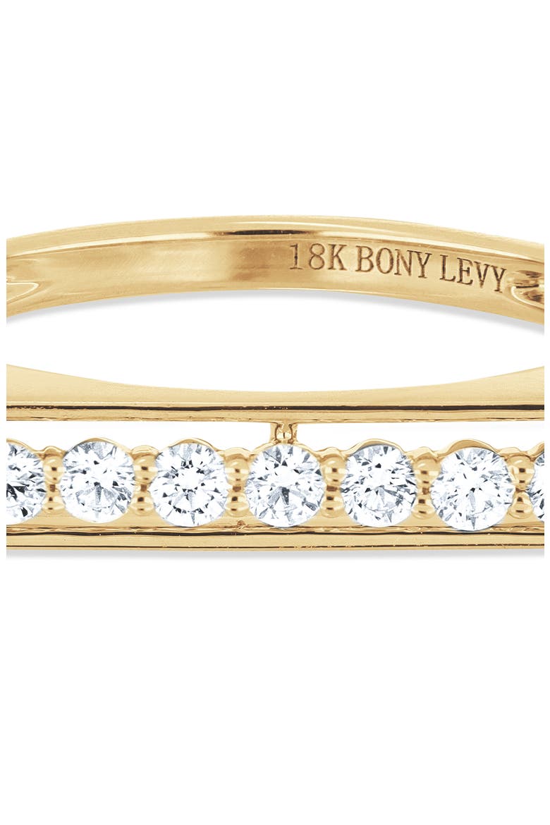 Florentine 18k Gold Diamond Bar Stackable Ring, Alternate, color, 18K YELLOW GOLD