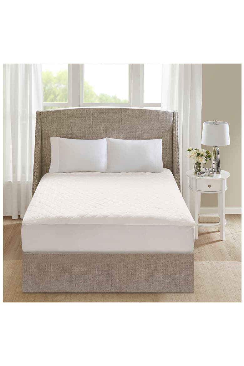 Heated Mattress Pad, Main, color, WHITE