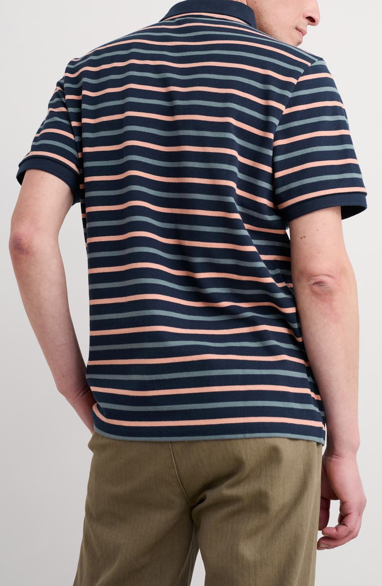 Seasalt Cornwall Balefire Stripe Organic Cotton Piqué Polo, Alternate, color, Duet Breton Maritime Pink
