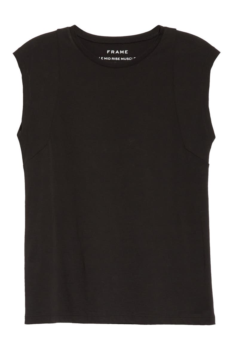 Pima Cotton Muscle Tee, Alternate, color, NOIR
