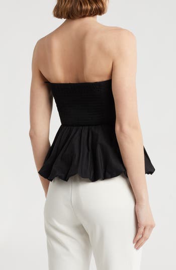 Leith Strapless Corset Bubble Hem Top