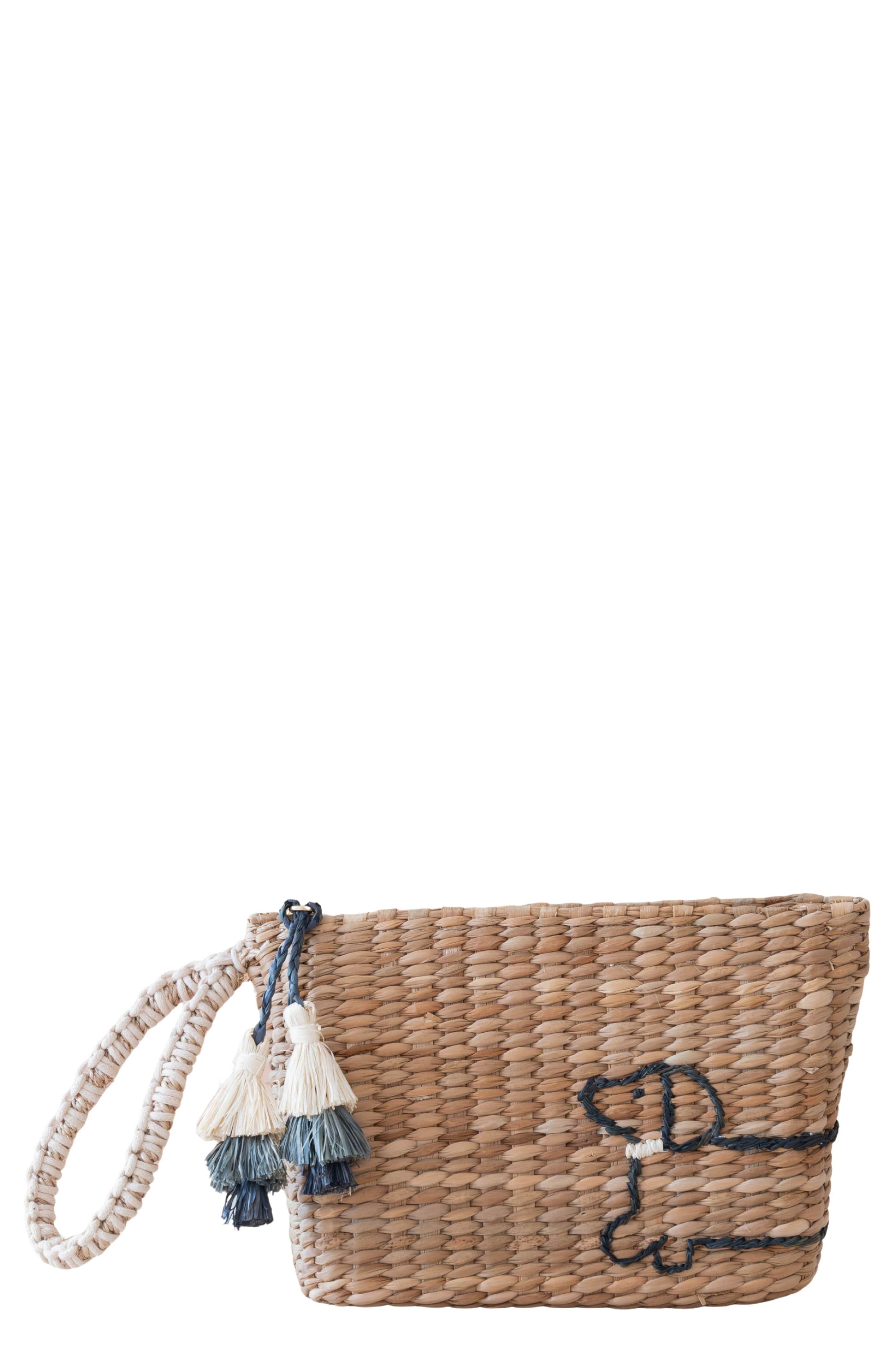 LIKHA Dachshund Embroidered Wristlet, Main, color, 