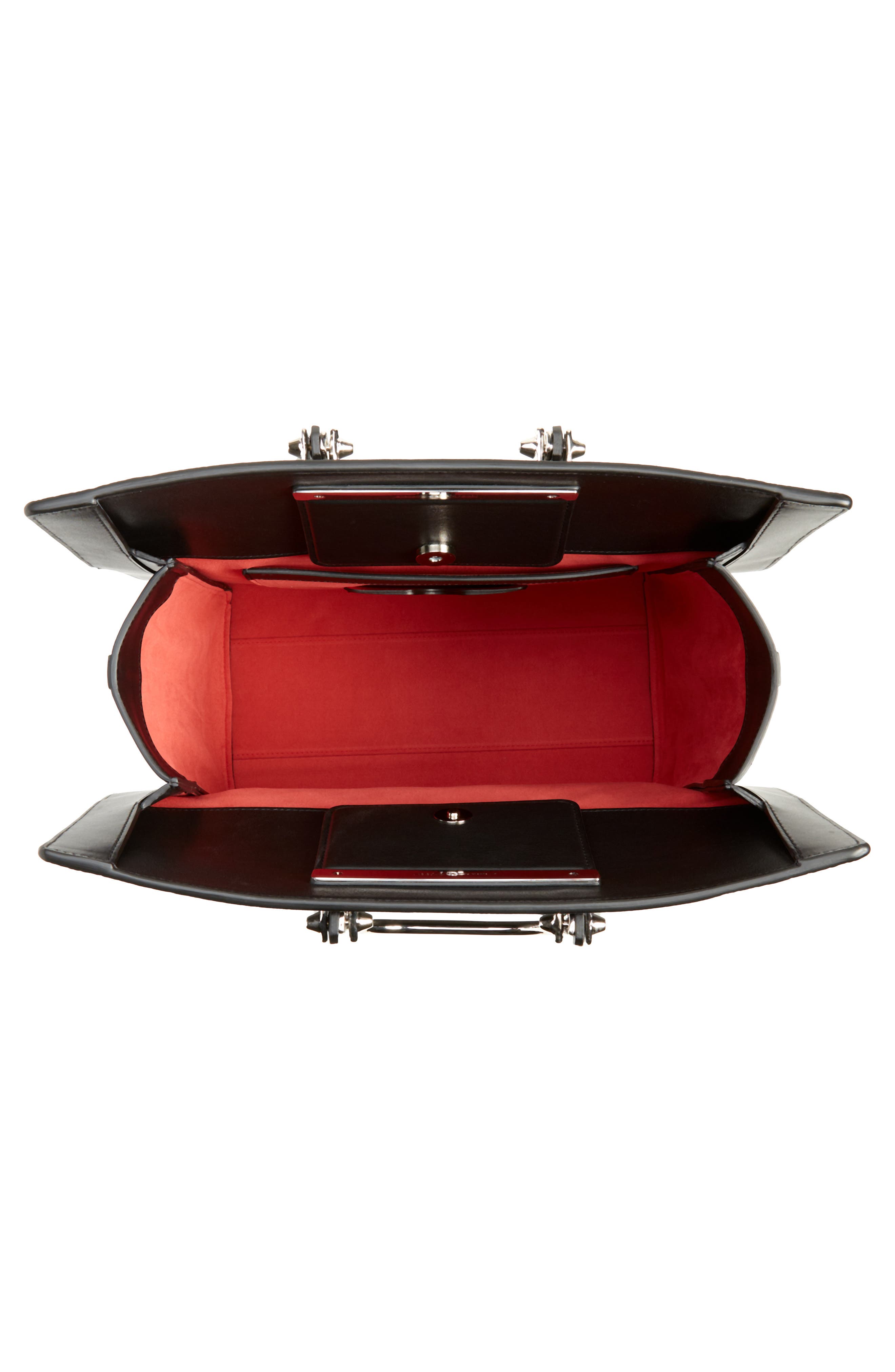 McQueen Alexander McQueen The Tall Story Croc Embossed Leather Tote, Alternate, color, 