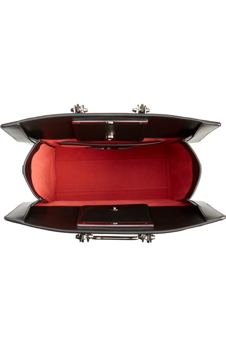 McQueen Alexander McQueen The Tall Story Croc Embossed Leather Tote, Alternate, color,