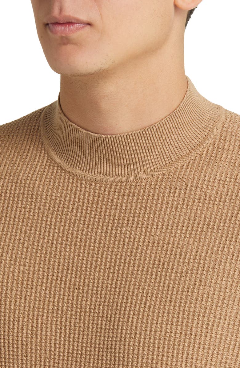 BOSS Opale Waffle Long Sleeve Virgin Wool Blend Sweater, Alternate, color, 
