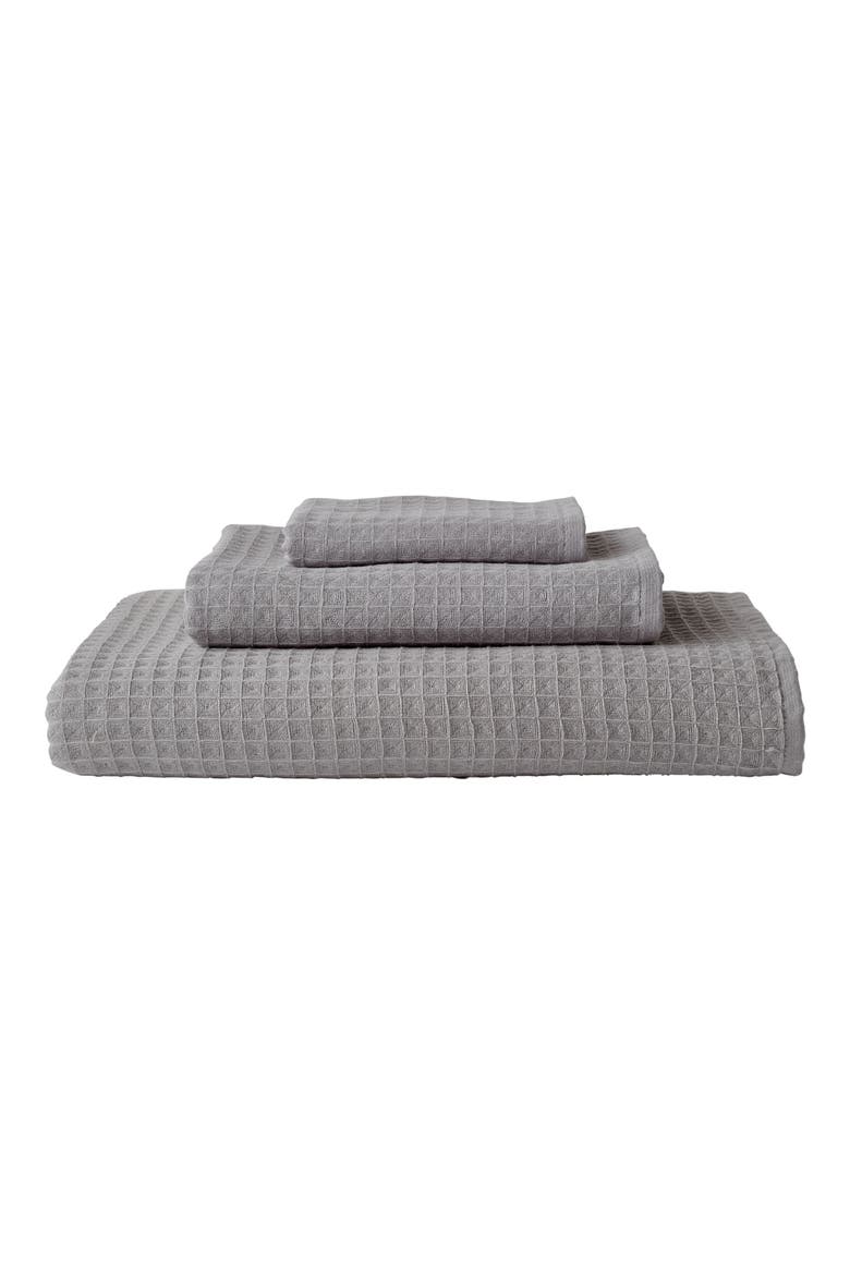 Waffle Hand Towel, Alternate, color, GREY