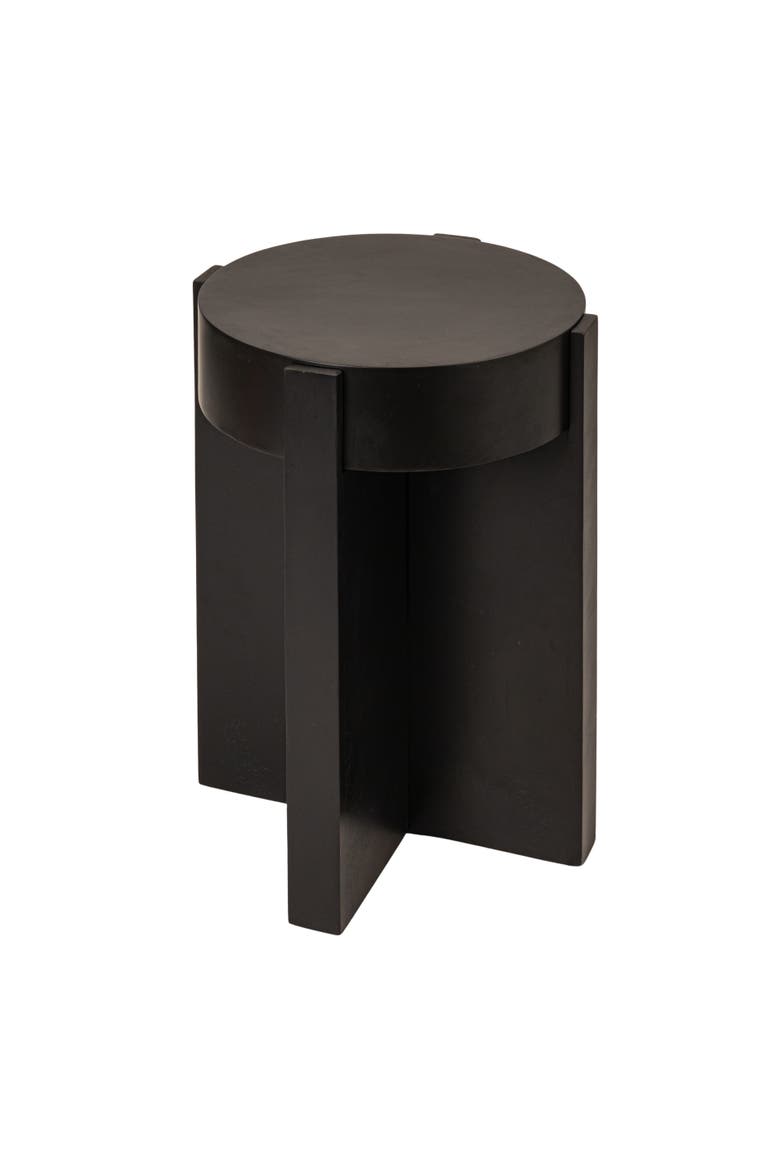 Side Table with Top, Main, color, Black