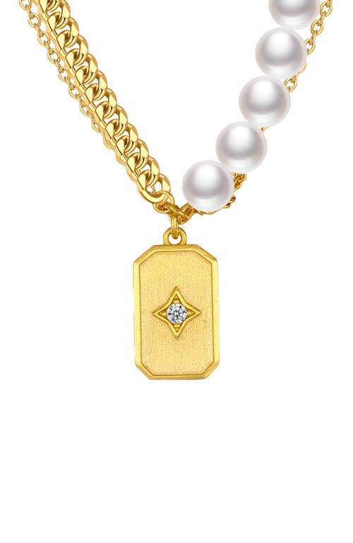 Rc Retro Chic Star Shields Necklace In Gold