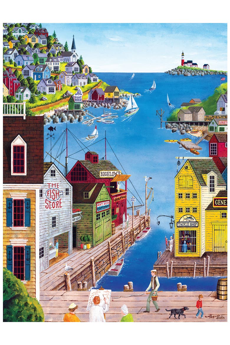 A Walk on the Pier 300 Piece Puzzle, Alternate, color, Multicolor