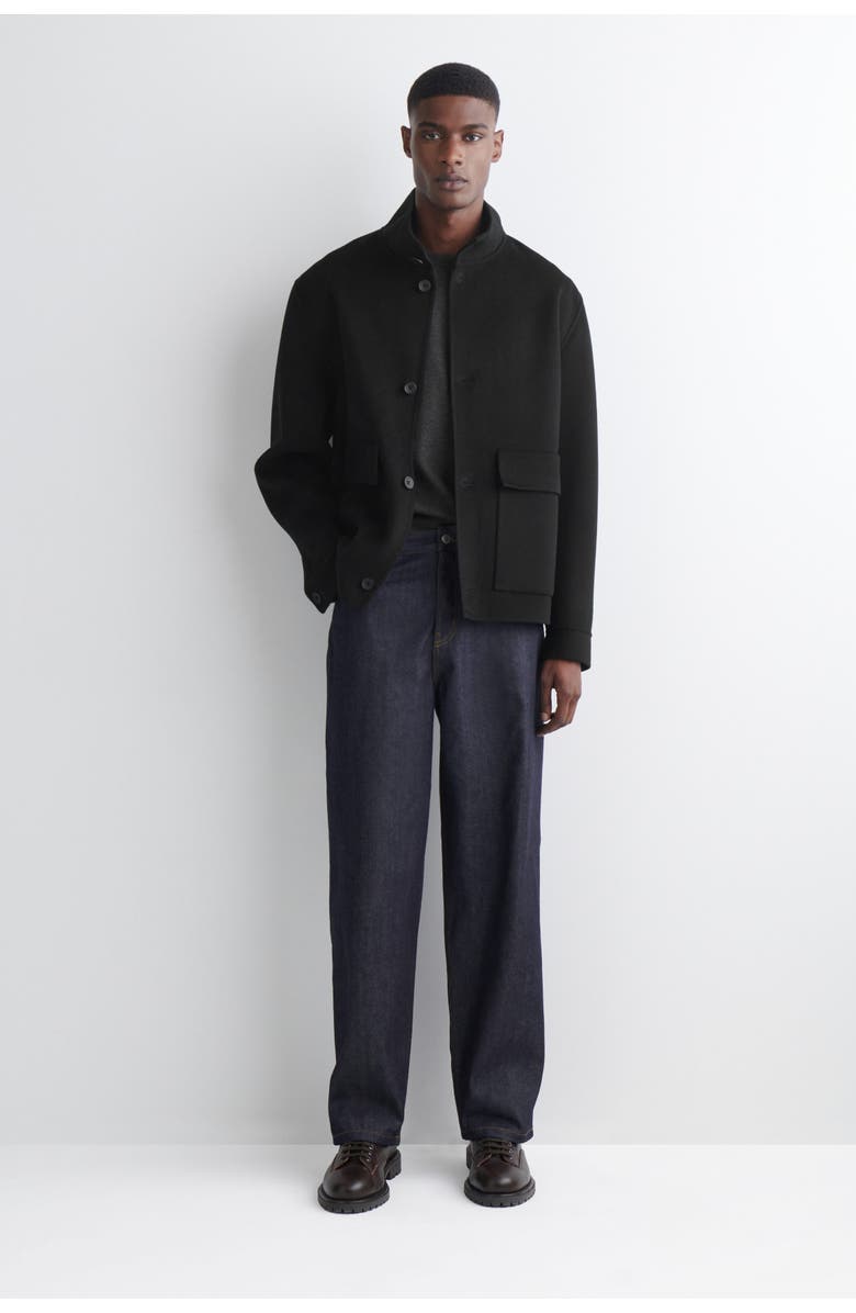 COS Slim Ribbed Cotton Long-Sleeved T-Shirt, Alternate, color, Dark-Gray Mélange