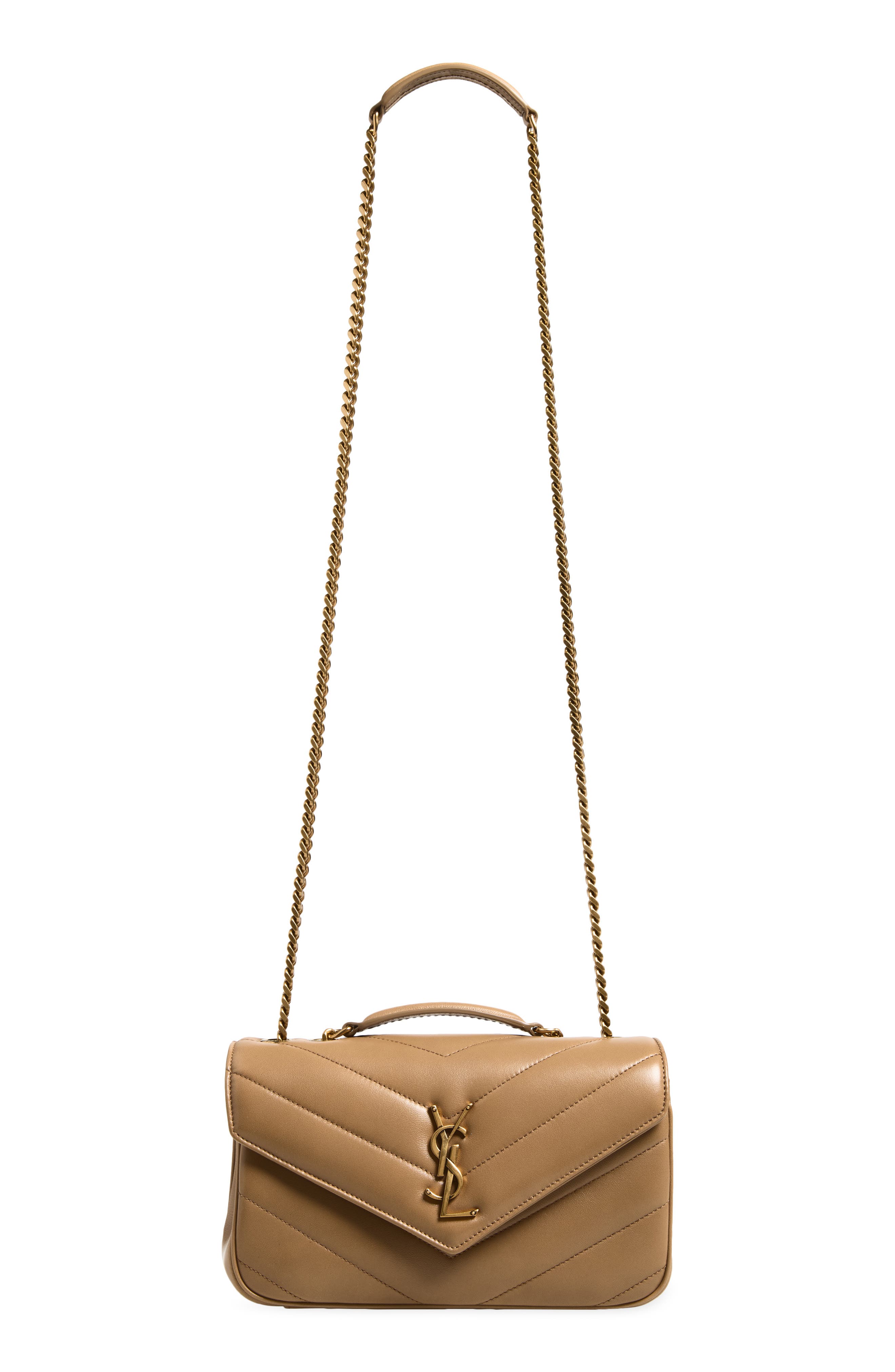 Small Loulou Quilted Leather Shoulder Bag, Alternate, color, NATURAL TAN