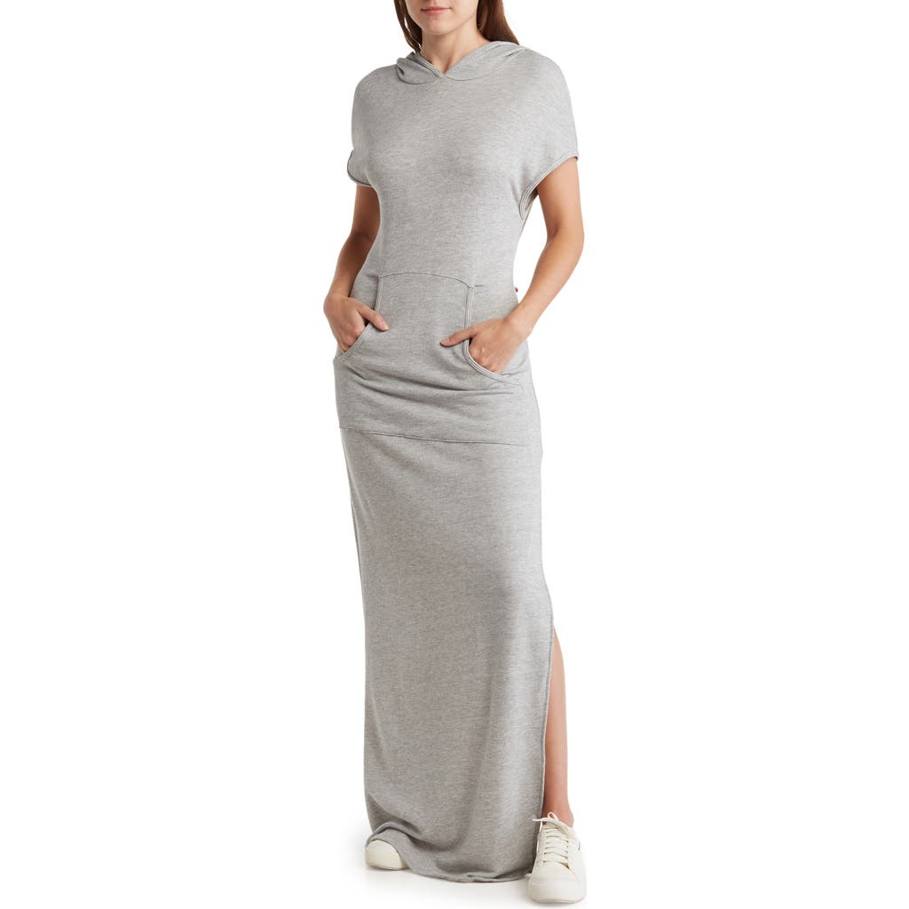 Go Couture Short Sleeve Hoodie Dress