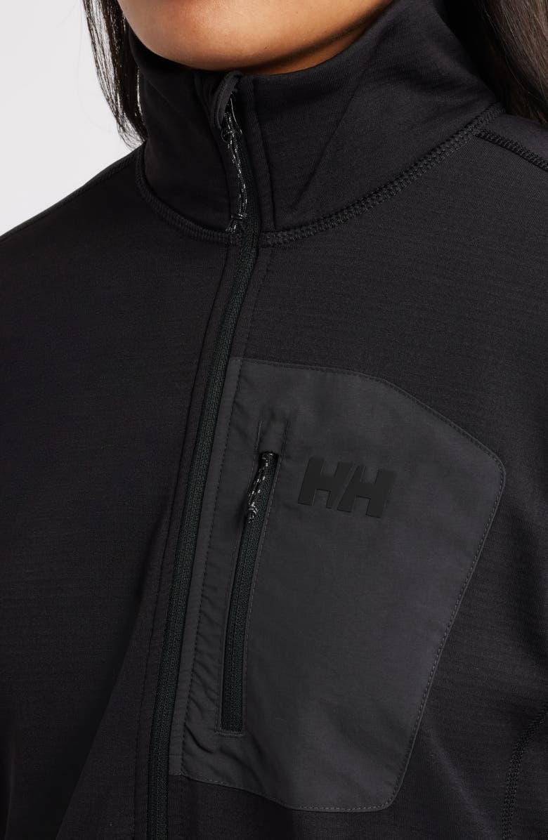 Helly Hansen Versalite Grid Fleece Half Zip Pullover, Alternate, color, Black