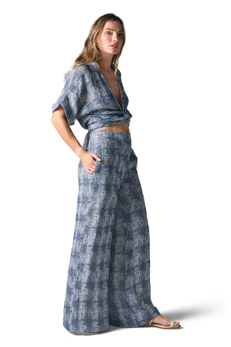 Oslo Pant 2.0 in Seaside Gauze, Alternate, color, Blue/Beige