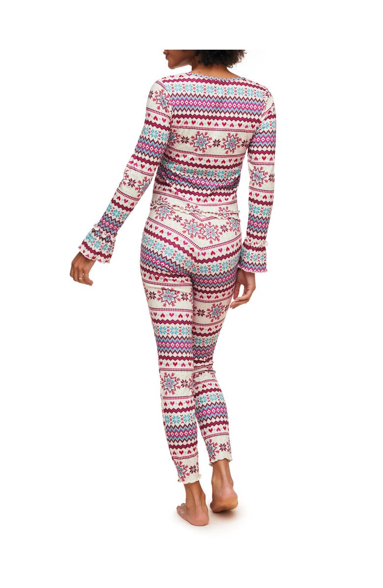 Adore Me Audra Pajama Long Sleeve Top & Legging Set, Alternate, color, Novelty White
