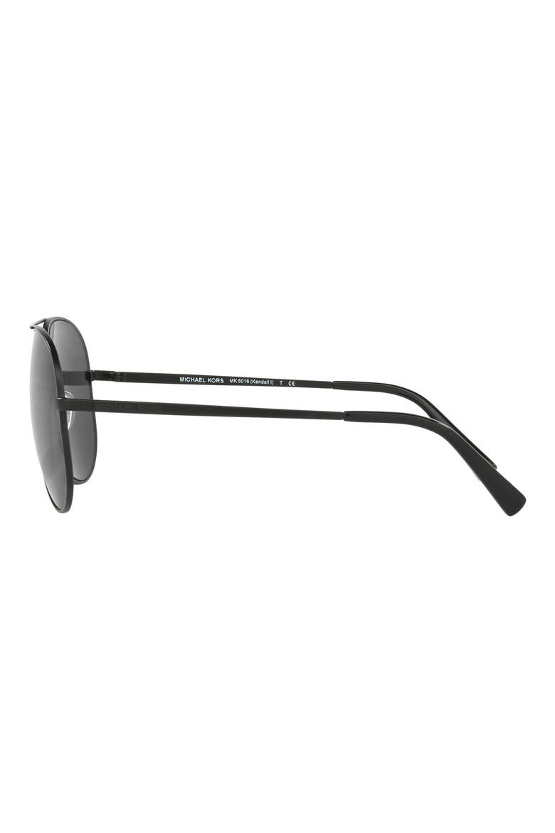60mm Pilot Sunglasses, Alternate, color, MATTE BLACK