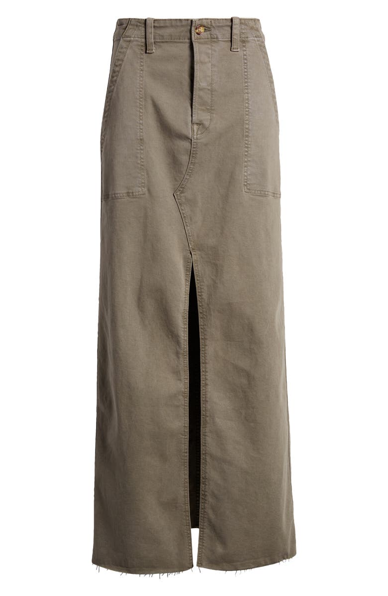 Favorite Daughter The Sadie High Waist Utility Denim Maxi Skirt, Alternate, color, Kalamata