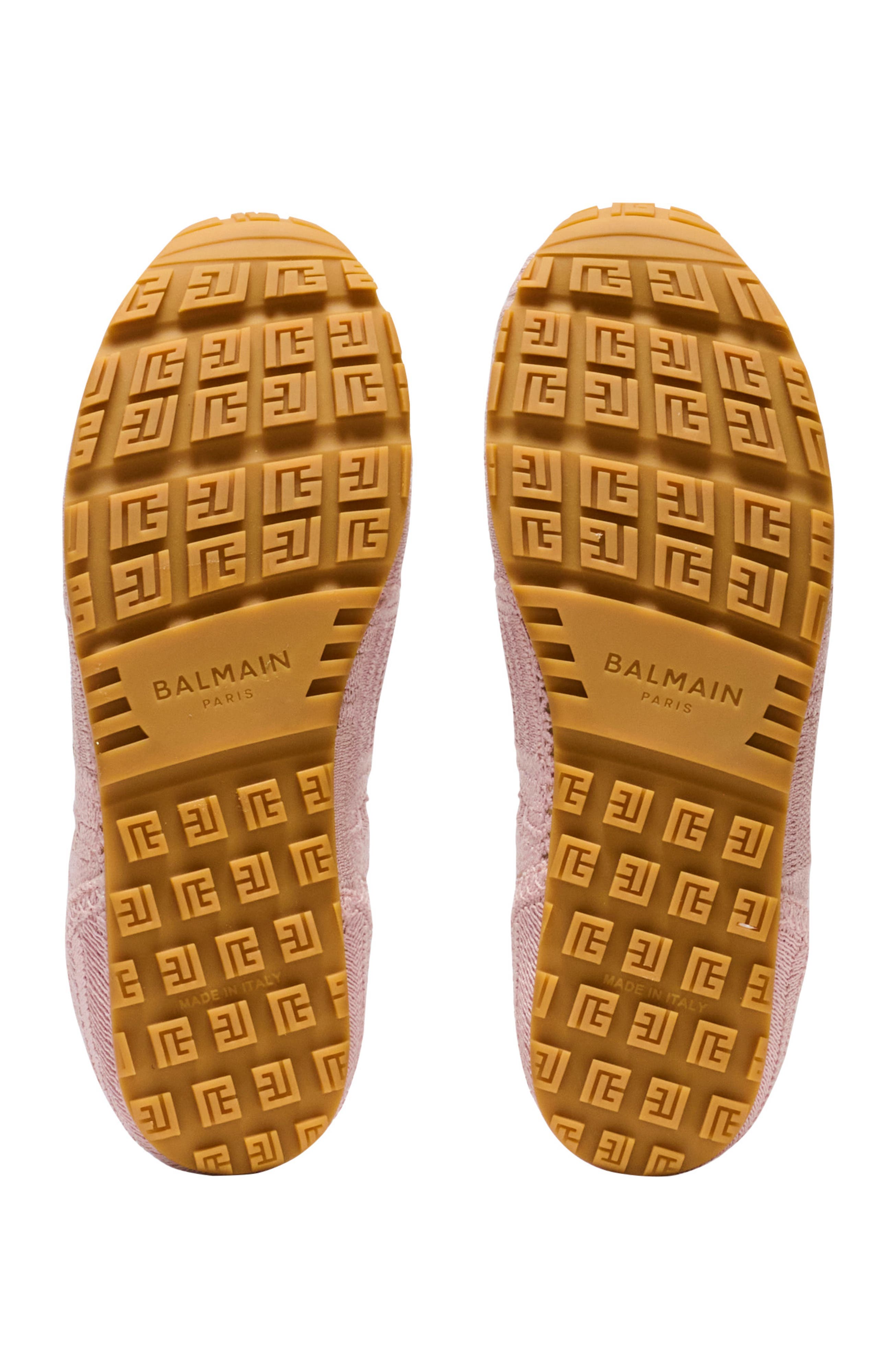 Balmain Racer 45 macramé trainers, Alternate, color, Pink