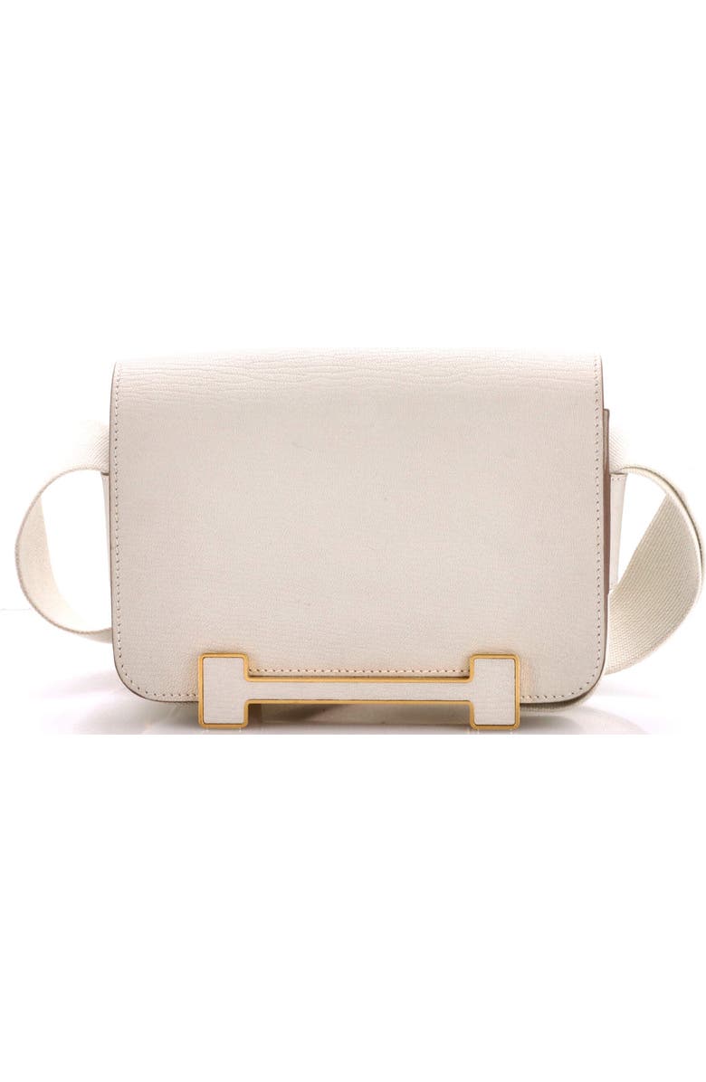 Pre-Owned Hermes Geta Bag Chevre Mysore, Main, color, Gris Pale