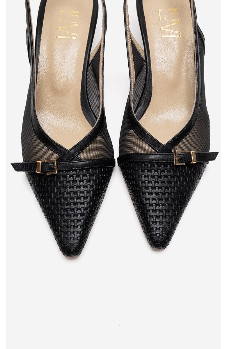 Prologue Shoes Laviera Mesh Slingback Pump, Alternate, color, Black