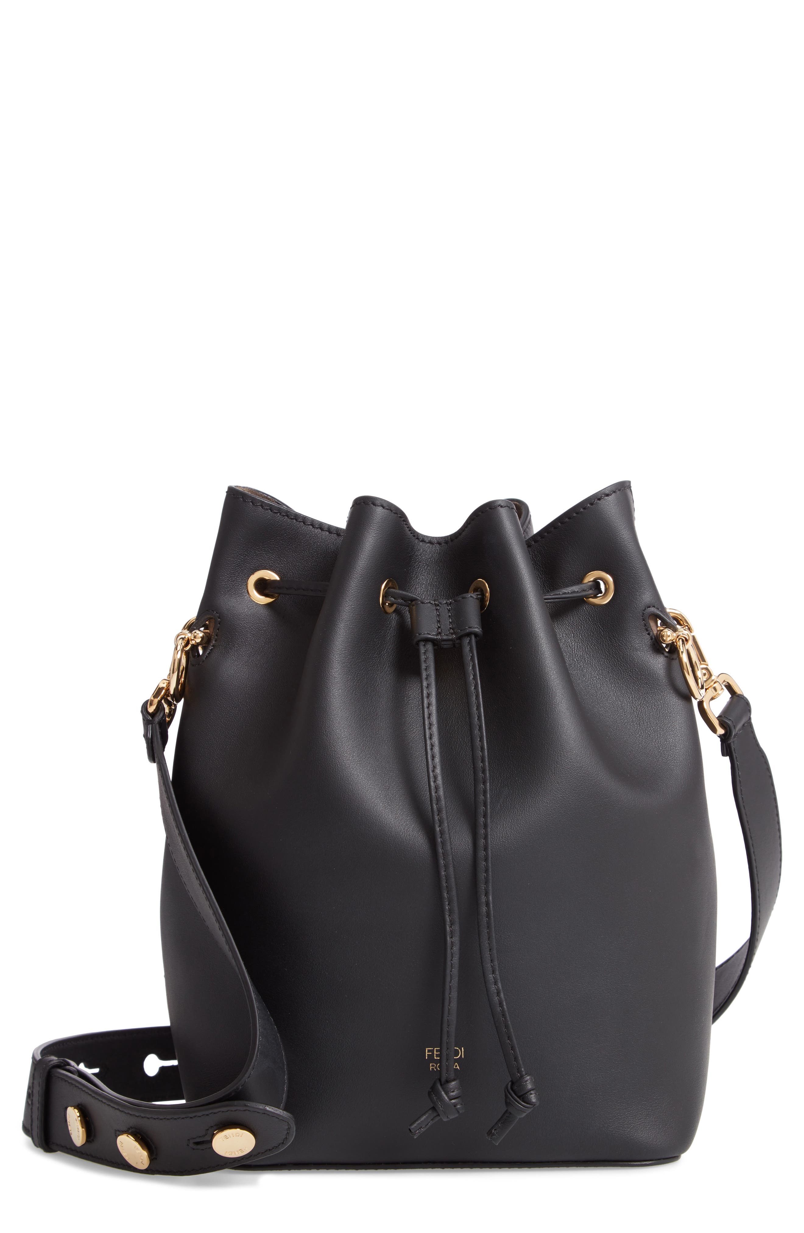 Fendi Mon Tresor Logo Bucket Bag, Main, color, 