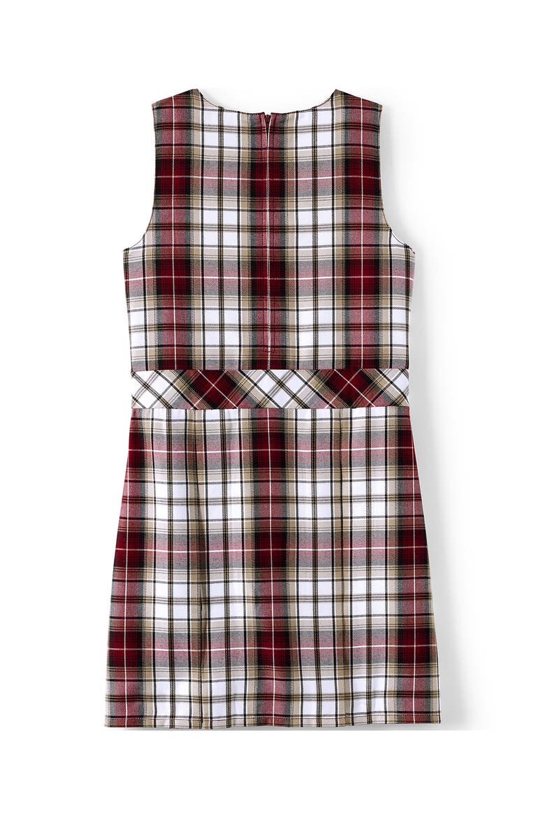 Girls Uniform Plaid Jumper, Alternate, color, Garnet/Khaki Plaid