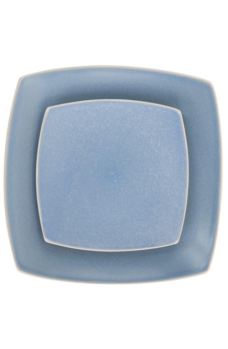 Gibson Elite 16 Piece Reactive Glaze Stoneware Dinnerware Set, Alternate, color, White