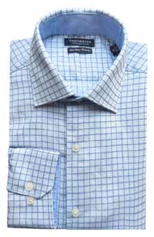 TailorByrd Trim Fit Dobby Check Non-Iron Stretch Dress Shirt