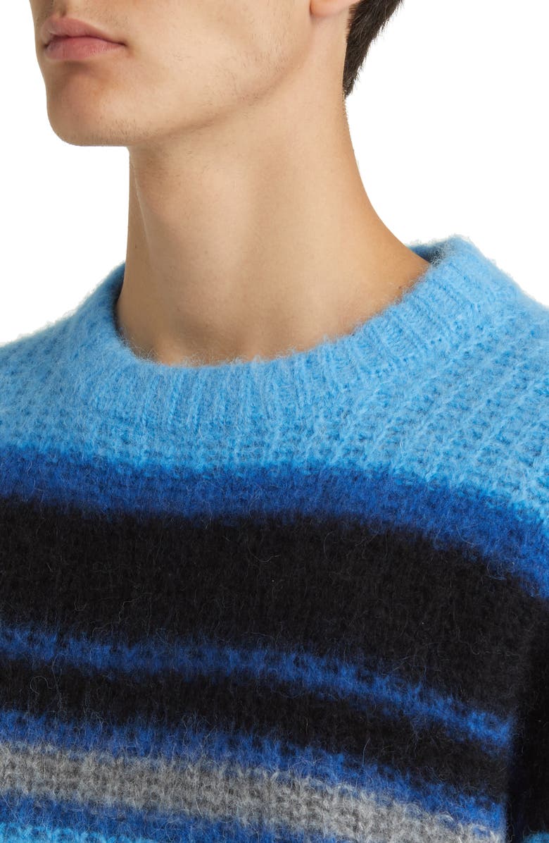 FRAME Stripe Alpaca Blend Crewneck Sweater, Alternate, color, 