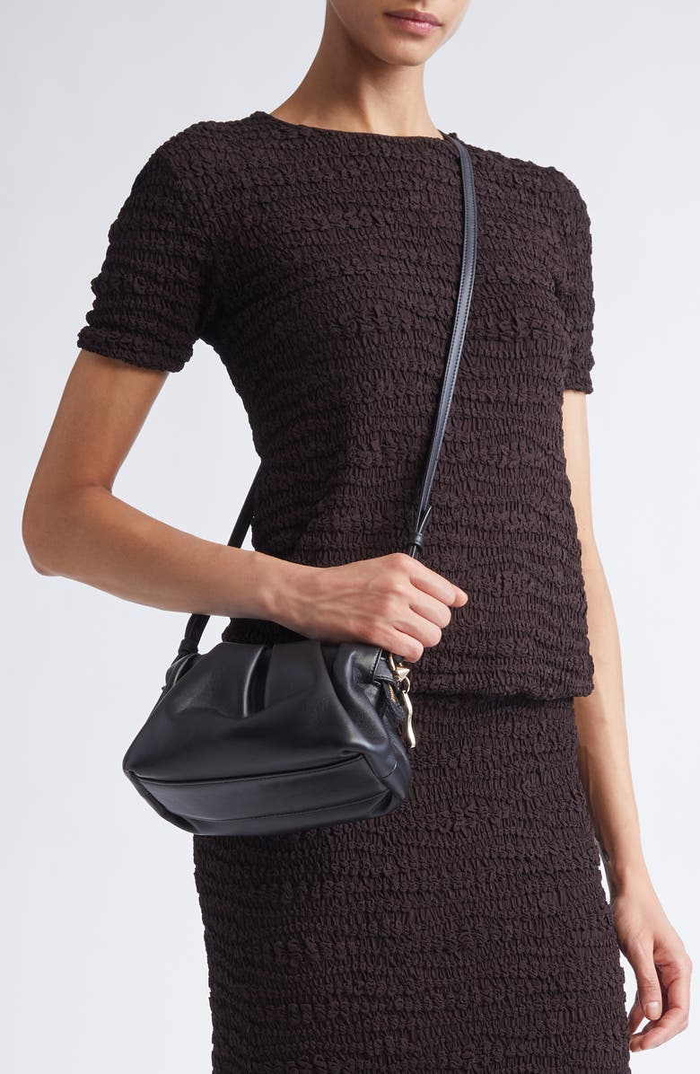 Christian Louboutin Mini Eva Leather Crossbody Bag, Alternate, color, Bk01 Black