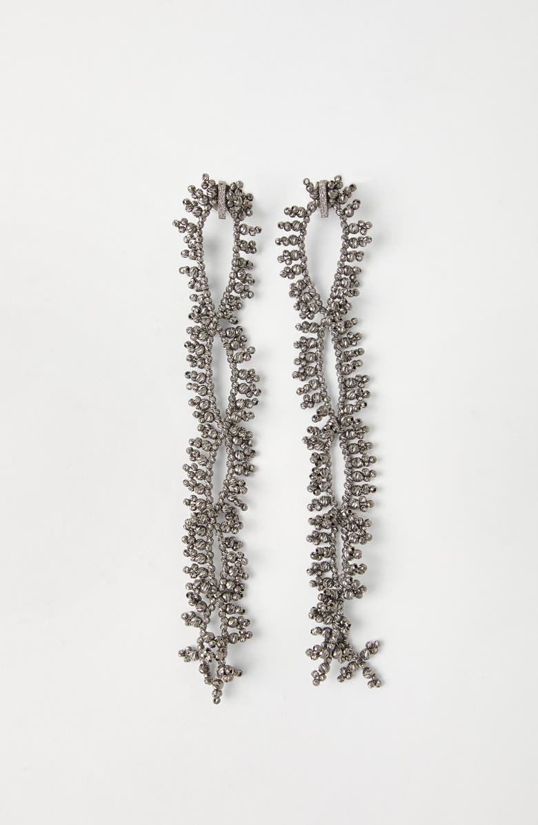 Brunello Cucinelli Knotted earrings, Alternate, color,