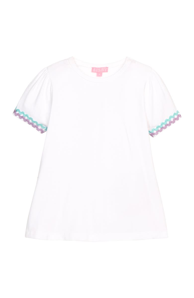 BISBY Kids' RicRac Tee, Main, color, Aqua & Lavender