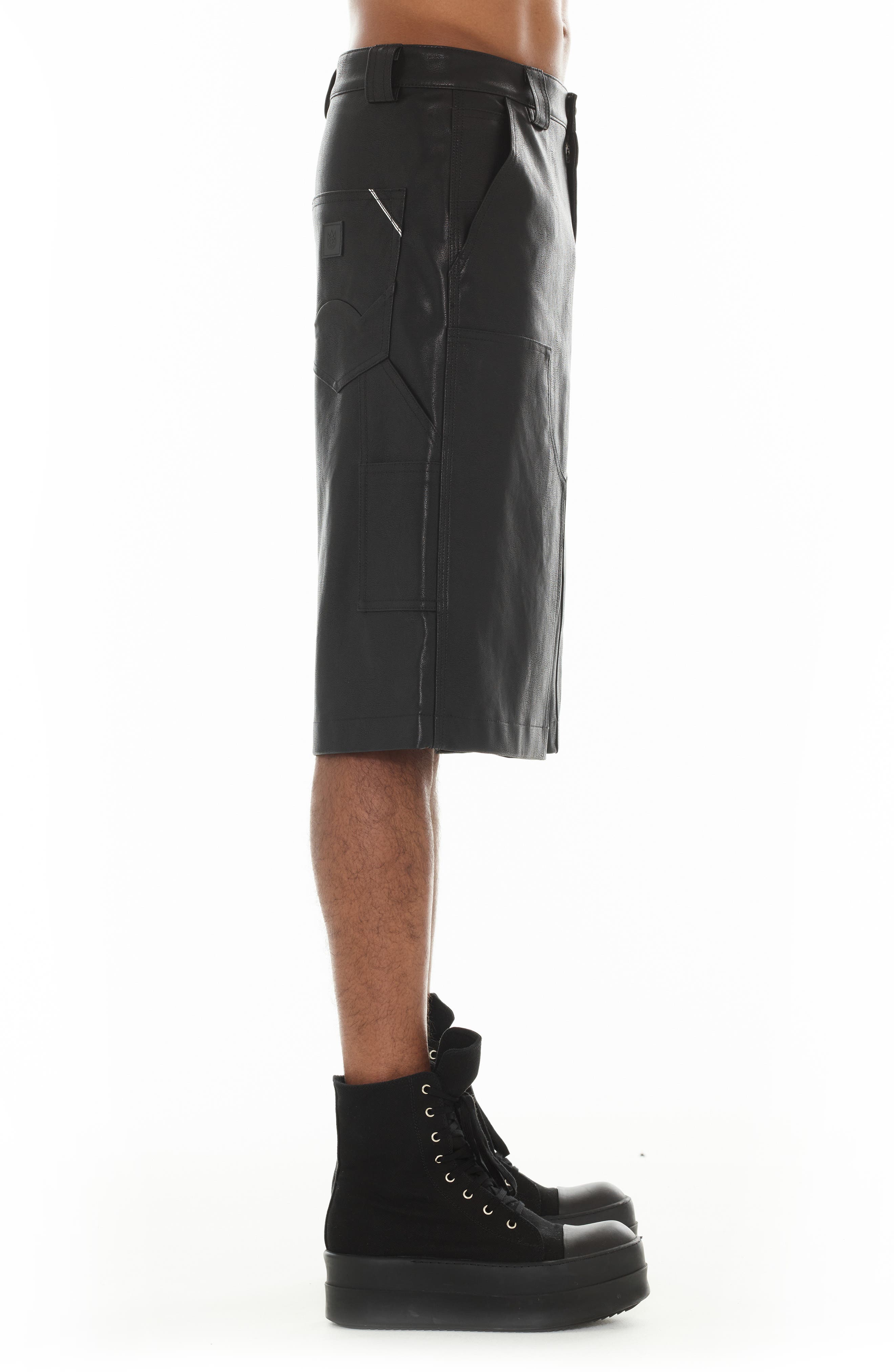 Cult of Individuality Y2K Baggy Faux Leather Shorts (Men) | Nordstrom