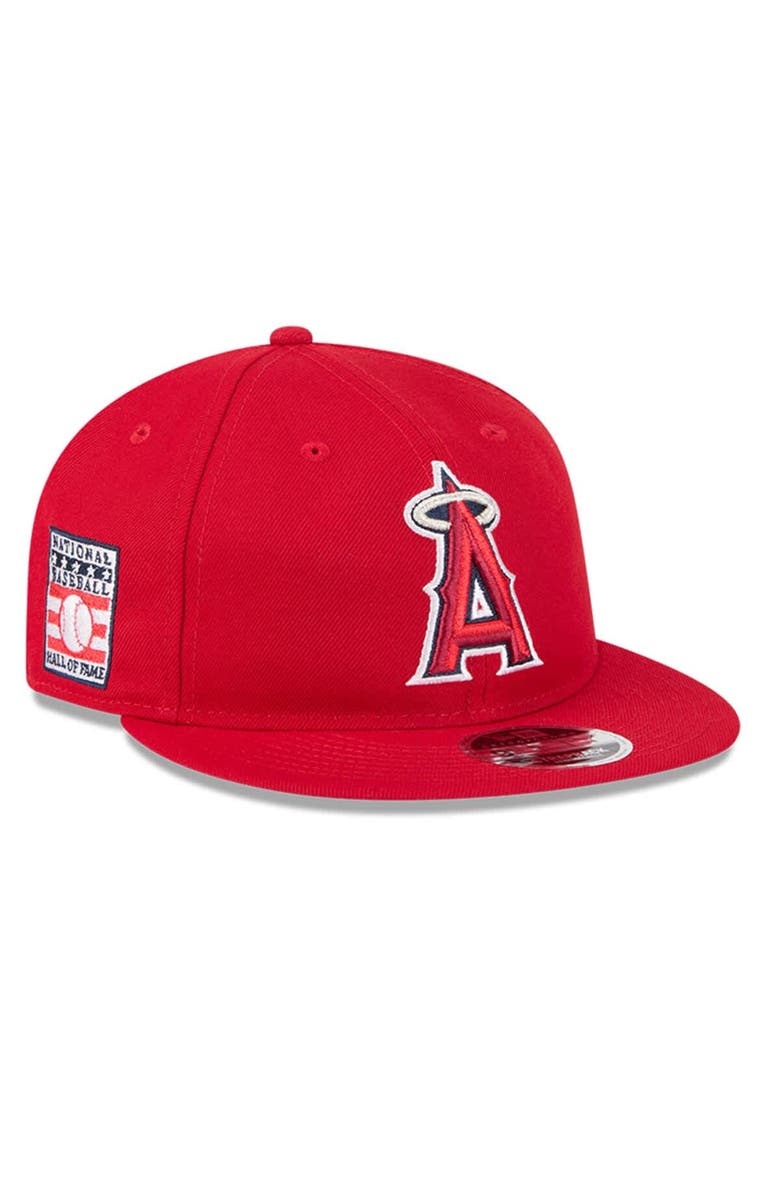 New Era Men's New Era Red Los Angeles Angels Baseball Hall of Fame Retro Crown 9FIFTY Adjustable Hat, Main, color, Red
