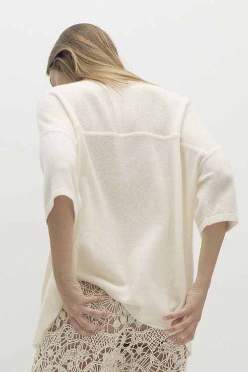 Naked Cashmere Rue Button-up Cashmere Top In Sand