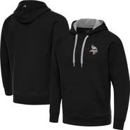 ANTIGUA Men's Antigua Black Minnesota Vikings Brushed Carbon Victory Pullover Hoodie
